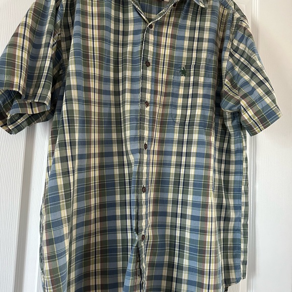 Knights Sportswear Large Green Plaid Button Down - Picture 4 of 6